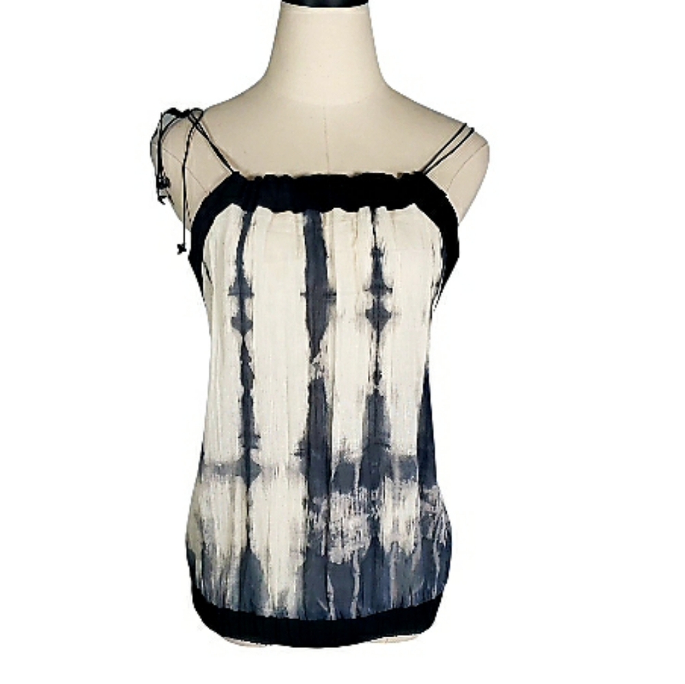 Cancun Boutique Cotton Tie Dye Tank Camisole Top Beach Vacation Spring Coastal M
